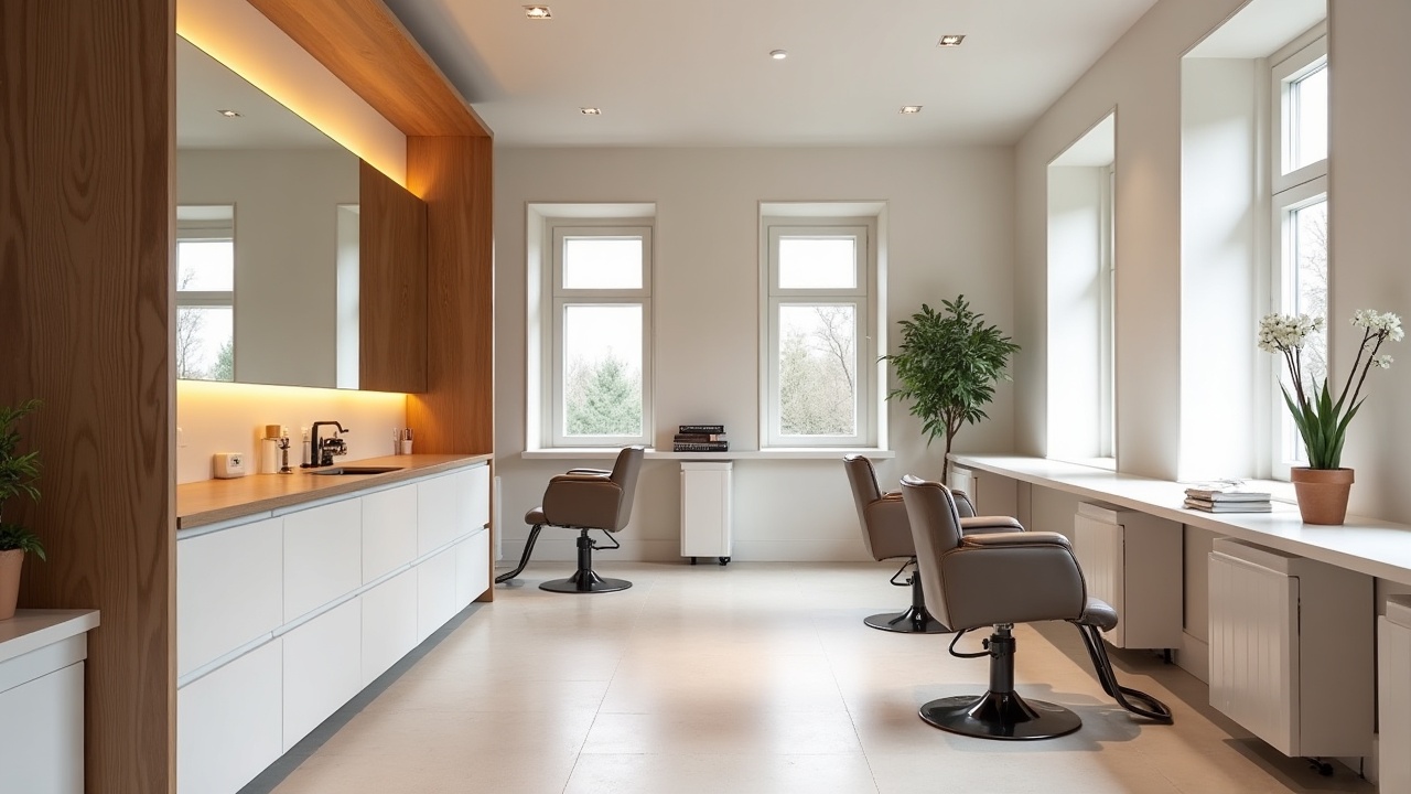 Agencement de salon de coiffure : zones, mobilier, normes — le guide complet