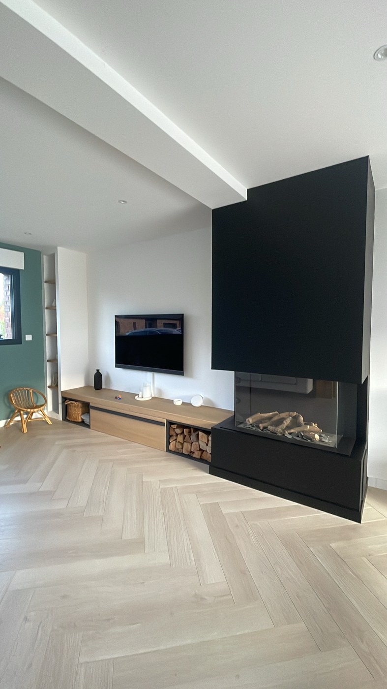 Meuble TV Shinnoki range-bûches — vue 3
